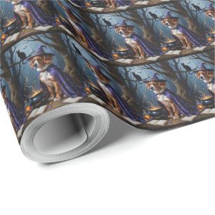 Papel De Presente Bouviers des Flandres Whimsical Halloween Painting