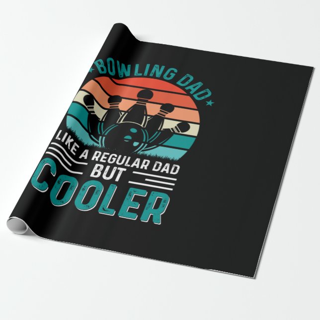 Papel De Presente Bowling Dad (Desenrolado)