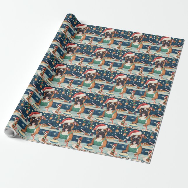 Papel De Presente Boxer Feriado de Confeitaria: Natal Festivo (Desenrolado)