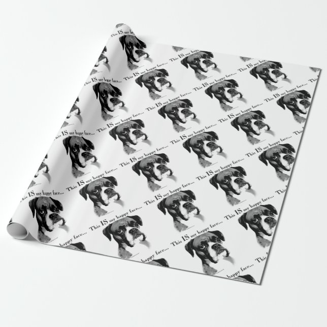 Papel De Presente Boxer Happy Face (Desenrolado)