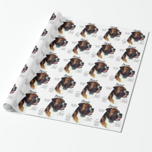 Papel De Presente Boxer natural colorido encontra a crista