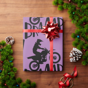 Papel De Presente Braap De Bikers De Bicicletas De Sujeira Motocross