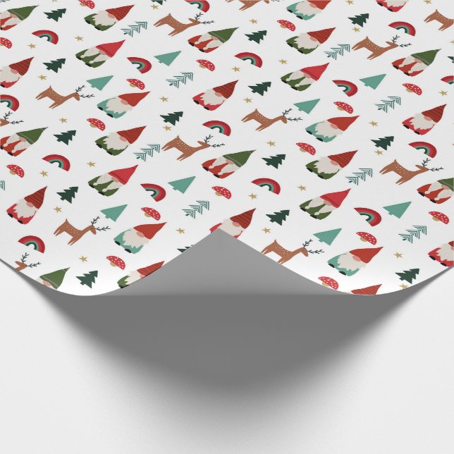 Papel De Presente Branca de Natal dos Gnomos (Ponta)