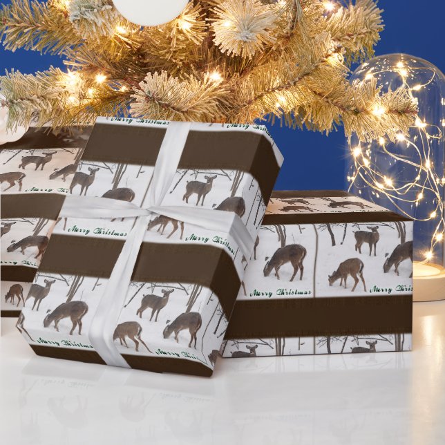 Papel De Presente Branca De Natal Em Neve (Feriados)