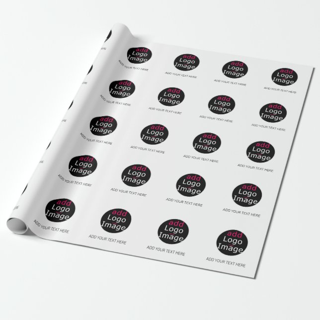 Papel De Presente Branca de negócios personalizável e profissional m (Desenrolado)
