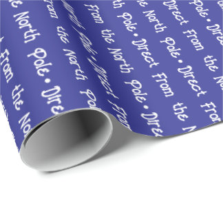 Papel De Presente Branca Mensagem Editável Divertida em Azul Escuro