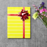 Papel De Presente Branco Amarelo fino horizontal<br><div class="desc">Papel de enrolamento horizontal fino amarelo e branco</div>