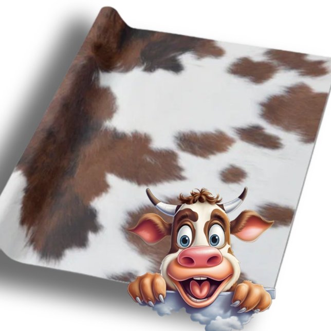 Papel De Presente branco castanho (Brown Cow wrapping paper)