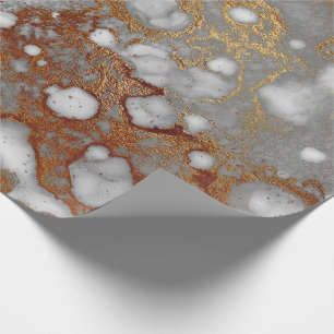 Papel De Presente Branco cinzento de Borgonha da pintura líquida