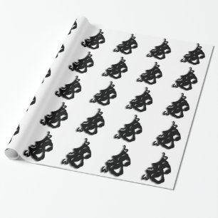 Papel De Presente Branco do teatro da comédia e da tragédia