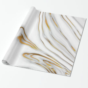 Papel De Presente Branco Marcado Com Grain Dourado