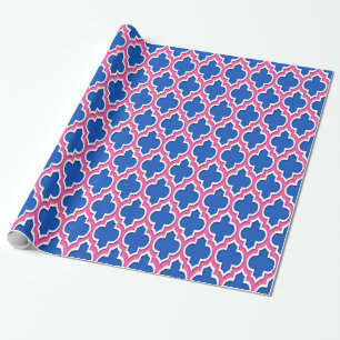 Papel De Presente Branco rosa-quente marroquino #4DS