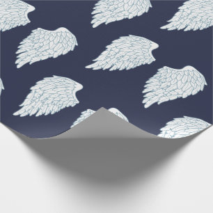 Papel De Presente Brancos e Marinhos Anjos