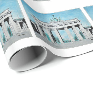 Papel De Presente Brandeburgo Gate Sketch