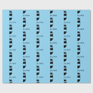 Papel De Presente Brasão de Armas de Salzburgo Arte Monocromático Fi