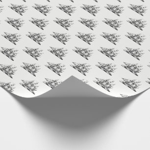 Papel De Presente Brasão de Navio Clipper Náutico Vintage Heráldico