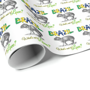 Papel De Presente Brasil - O que não é amar a citação do Brasil
