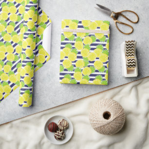 Papel De Presente Breves e Limões de Rugby de Palm Cute Beach