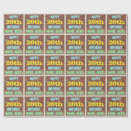 Papel De Presente Brick Wall Grafite inspirado no 26º aniversário + 