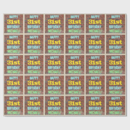 Papel De Presente Brick Wall Grafite Inspirado no 31º Aniversário + 