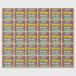 Papel De Presente Brick Wall Grafite inspirado no 38º aniversário + 