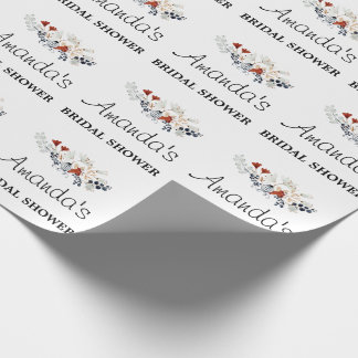 Papel De Presente Bridal shower Floral Wrapping Paper