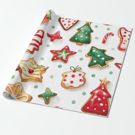 Papel De Presente Bright and Joyful Holiday Cookies