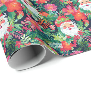 Papel De Presente Bright Palm Beach Papais noeis Watercolor