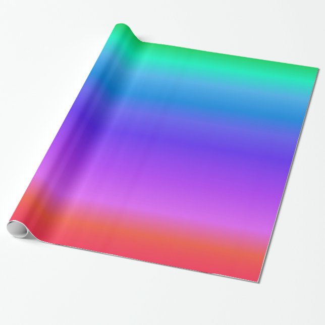 Papel De Presente Bright Pastel Rainbow (Desenrolado)