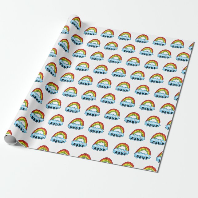 Papel De Presente Bright Rainbow Baby Birut Bessando Milagre de Nasc (Desenrolado)