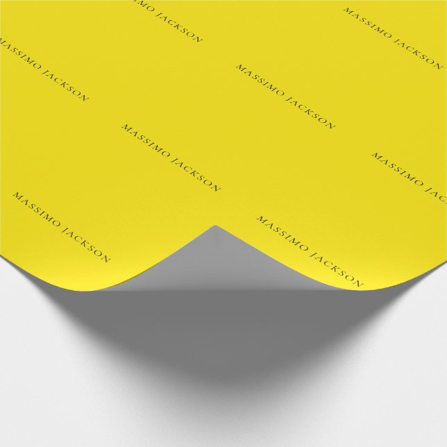 Papel De Presente Bright Yellow Minimalist Plain Modern Aesthetic (Ponta)