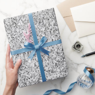 Papel De Presente Brilhante de cinza prateada brilha preto branco