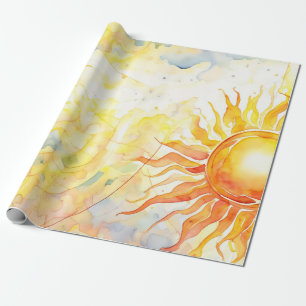Papel De Presente Brilhante do feixe solar