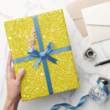 Brilho Amarelo Limão Claro com Glitter Branco Padr