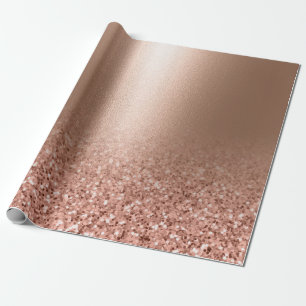 Papel De Presente Brilho Cor-de-Rosa Inferior Dourado rosa