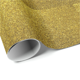 Papel De Presente Brilho de faísca Dourado