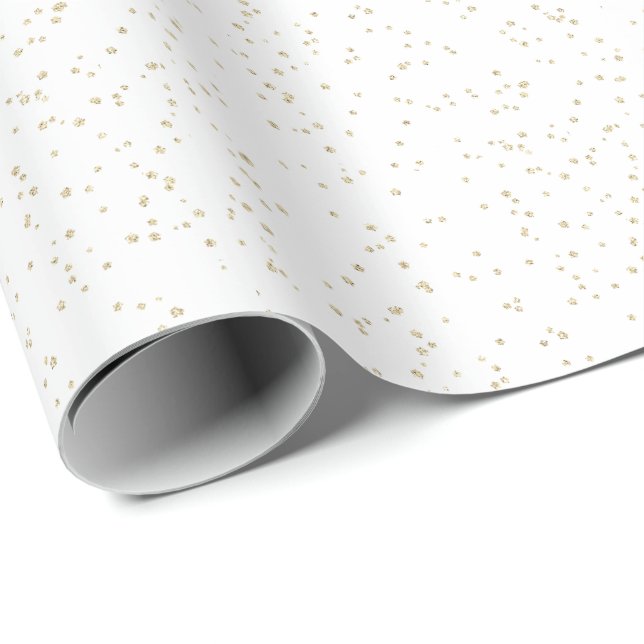Papel De Presente Brilho Dourado de Casamento (Ponta do rolo)