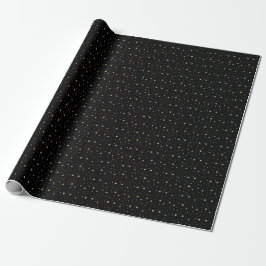 Papel De Presente Brilho Preto e Dourado Elegante