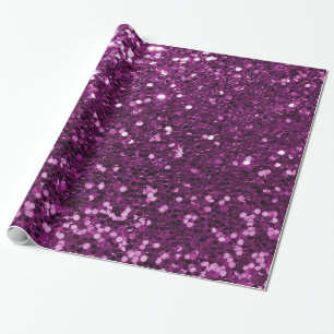 Papel De Presente Brilho Sparkly roxo do falso