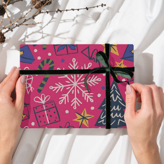 Papel De Presente Brincadeira de Natal