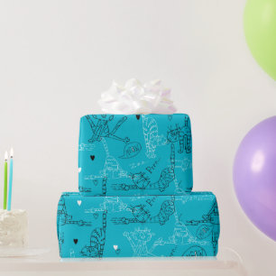Papel De Presente Brincadeiras de Kitty Kat