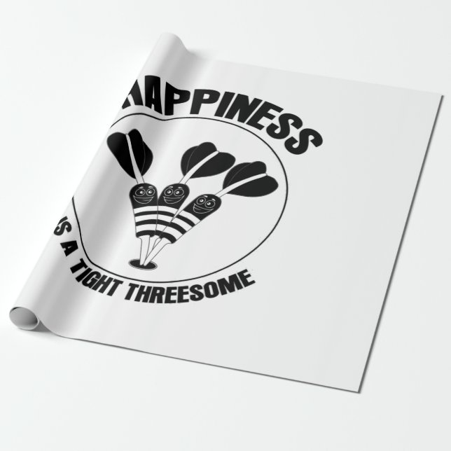Papel De Presente Brincar Felicidade De Dart É Uma Ameaça Apertada (Desenrolado)