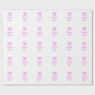 Papel De Presente Brinde arco-íris rosa roxo chá de noiva adicionar