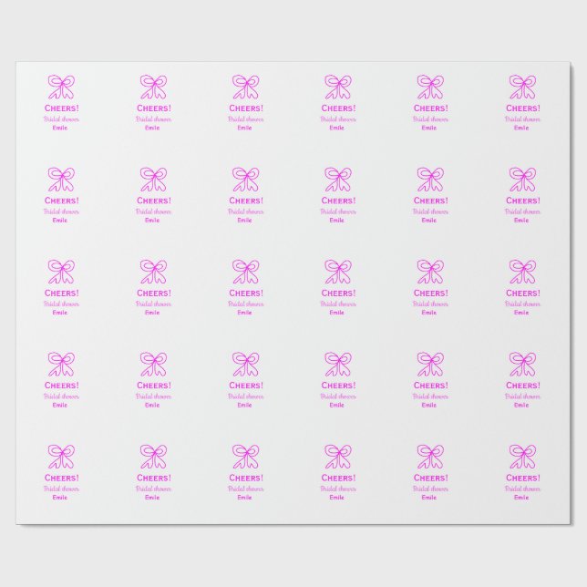 Papel De Presente Brinde arco-íris rosa roxo chá de noiva adicionar  (Aberto)