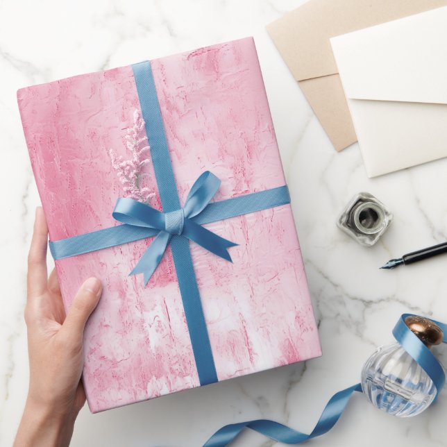 Papel De Presente Brindes de Noiva Rosa Bege Branco (Presentear)