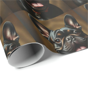 Papel De Presente Brindle Frenchie Bulldog Francês Cachorro Pet 