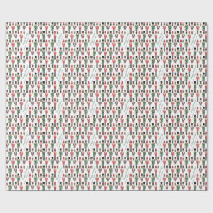 Papel De Presente Brinquedo Noz Soldado Pintado Feliz Natal