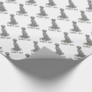 Papel De Presente Brinquedos da mamãe Weimaraner (cinza 1)