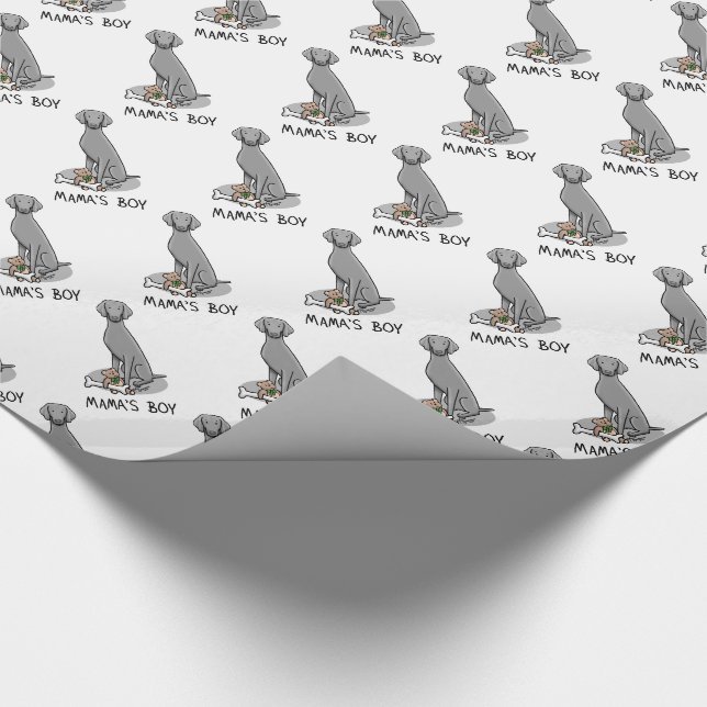 Papel De Presente Brinquedos da mamãe Weimaraner (cinza 1) (Ponta)