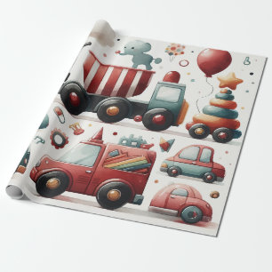 Papel De Presente Brinquedos de automóveis Papel de enrolar